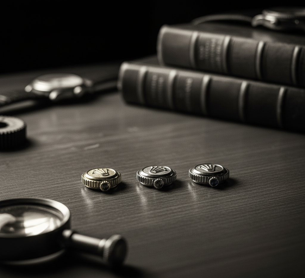 Relógio de luxo em uma caixa de madeira