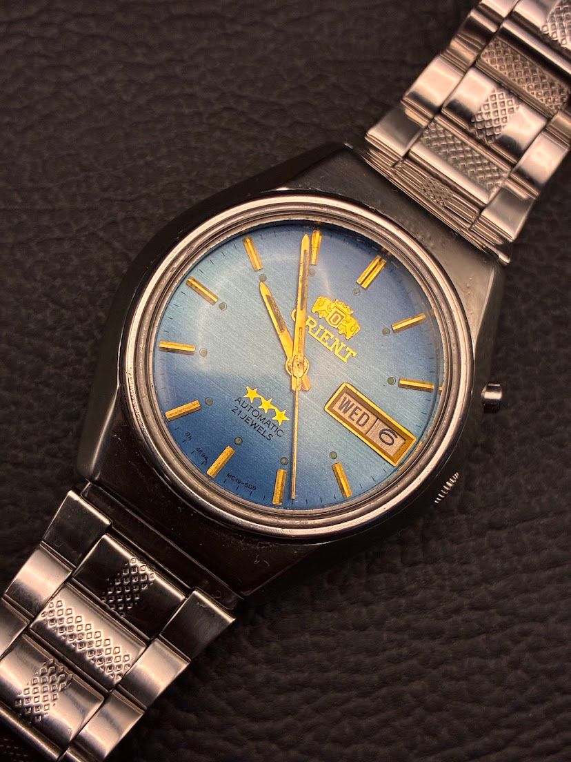 Orient 3 Estrelas Azul - Pulseira